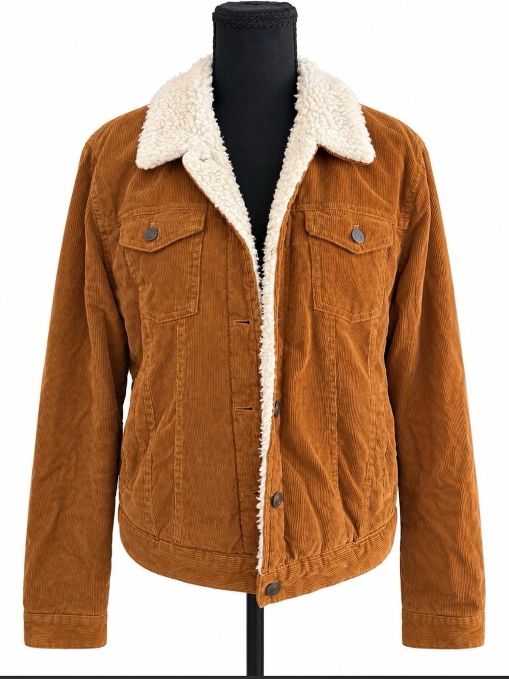 Ashley 26 International Corduroy Sherpa Jacket Brown Women’s XL